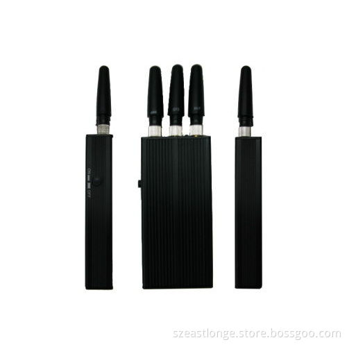 Cdma / Gsm Portable Cell Phone Jammer / Blocker 25dbm With 3 Antenna